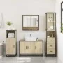 Set de muebles de baño 3 pzas madera contrachapada roble Sonoma by , Bathroom furniture - Ref: Foro24-3301161, Price: 263,19 ...