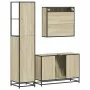 Set de muebles de baño 3 pzas madera contrachapada roble Sonoma by , Bathroom furniture - Ref: Foro24-3301161, Price: 263,19 ...