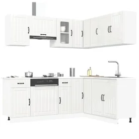 Mueble cocina Kalmar blanco brillo 11 pzas madera contrachapada von , Küchenschränke - Ref: Foro24-3314943, Preis: 753,42 €, ...