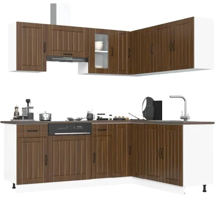 Mueble cocina Kalmar roble marrón 11 pzas madera contrachapada de , Armarios de cocina - Ref: Foro24-3314948, Precio: 669,14 ...