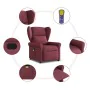 Sillón de masaje reclinable de tela color vino tinto by , Armchairs - Ref: Foro24-4015669, Price: 207,33 €, Discount: %