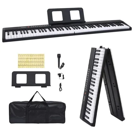 Teclado eléctrico piano 88 teclas con atril plegable by , Pianos - Ref: Foro24-4103508, Price: 166,15 €, Discount: %