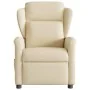 Sillón reclinable de masaje eléctrico tela color crema by , Armchairs - Ref: Foro24-3303132, Price: 269,58 €, Discount: %