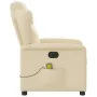 Sillón reclinable de masaje eléctrico tela color crema by , Armchairs - Ref: Foro24-3303132, Price: 269,58 €, Discount: %