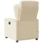 Sillón reclinable de masaje eléctrico tela color crema by , Armchairs - Ref: Foro24-3303132, Price: 269,58 €, Discount: %