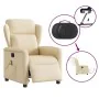 Sillón reclinable de masaje eléctrico tela color crema by , Armchairs - Ref: Foro24-3303132, Price: 269,58 €, Discount: %