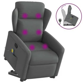 Silla de masaje reclinable de pie de tela gris oscuro by , Armchairs - Ref: Foro24-3303145, Price: 289,93 €, Discount: %