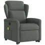 Silla de masaje reclinable de pie de tela gris oscuro de , Sillones - Ref: Foro24-3303145, Precio: 289,80 €, Descuento: %