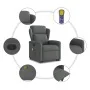 Silla de masaje reclinable de pie de tela gris oscuro de , Sillones - Ref: Foro24-3303145, Precio: 289,80 €, Descuento: %