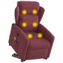 Sillón reclinable de masaje elevable tela rojo tinto by , Armchairs - Ref: Foro24-3303147, Price: 285,71 €, Discount: %