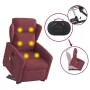 Sillón reclinable de masaje elevable tela rojo tinto by , Armchairs - Ref: Foro24-3303147, Price: 285,71 €, Discount: %
