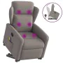 Sillón reclinable de masaje elevable tela gris taupé by , Armchairs - Ref: Foro24-3303151, Price: 292,81 €, Discount: %
