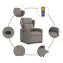 Sillón reclinable de masaje elevable tela gris taupé by , Armchairs - Ref: Foro24-3303151, Price: 292,81 €, Discount: %