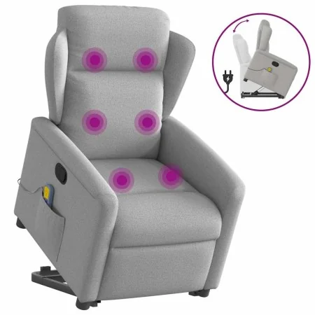 Sillón de masaje reclinable de pie de tela gris nube von , Sessel - Ref: Foro24-3303153, Preis: 290,17 €, Rabatt: %