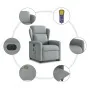 Sillón de masaje eléctrico reclinable elevable tela gris claro by , Armchairs - Ref: Foro24-3303164, Price: 339,09 €, Discoun...