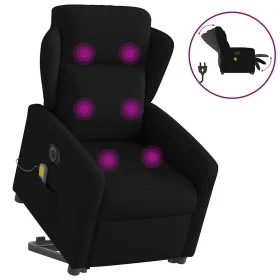 Sillón de masaje eléctrico reclinable elevable tela negro by , Armchairs - Ref: Foro24-3303166, Price: 339,09 €, Discount: %
