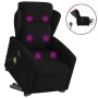 Sillón de masaje eléctrico reclinable elevable tela negro by , Armchairs - Ref: Foro24-3303166, Price: 339,09 €, Discount: %