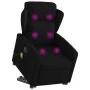 Sillón de masaje eléctrico reclinable elevable tela negro by , Armchairs - Ref: Foro24-3303166, Price: 339,09 €, Discount: %