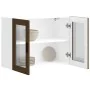 Armario de pared para cocina puerta cristal Porto roble marrón by , Kitchen cabinets - Ref: Foro24-854094, Price: 81,53 €, Di...