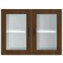 Armario de pared para cocina puerta cristal Porto roble marrón by , Kitchen cabinets - Ref: Foro24-854094, Price: 81,53 €, Di...