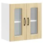 Armario pared cocina puerta de cristal Kalmar roble sonoma by , Kitchen cabinets - Ref: Foro24-853670, Price: 68,61 €, Discou...