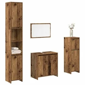 Juego de muebles de baño 4 piezas madera ingeniería envejecida von , Badezimmermöbel - Ref: Foro24-3328555, Preis: 205,06 €, ...