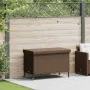 Caja de almacenaje jardín ruedas ratán PE marrón 110x55x73 cm von , Aufbewahrungsboxen für den Außenbereich - Ref: Foro24-410...