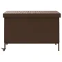 Caja de almacenaje jardín ruedas ratán PE marrón 110x55x73 cm von , Aufbewahrungsboxen für den Außenbereich - Ref: Foro24-410...