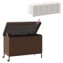 Caja de almacenaje jardín ruedas ratán PE marrón 110x55x73 cm von , Aufbewahrungsboxen für den Außenbereich - Ref: Foro24-410...
