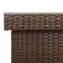 Caja de almacenaje jardín ruedas ratán PE marrón 110x55x73 cm von , Aufbewahrungsboxen für den Außenbereich - Ref: Foro24-410...