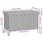 Caja de almacenaje jardín ruedas ratán PE marrón 110x55x73 cm von , Aufbewahrungsboxen für den Außenbereich - Ref: Foro24-410...