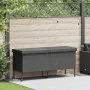 Caja almacenaje jardín ruedas ratán sintético negro 160x55x75cm by , Outdoor storage boxes - Ref: Foro24-4103831, Price: 142,...