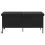 Caja almacenaje jardín ruedas ratán sintético negro 160x55x75cm by , Outdoor storage boxes - Ref: Foro24-4103831, Price: 142,...