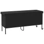 Caja almacenaje jardín ruedas ratán sintético negro 160x55x75cm by , Outdoor storage boxes - Ref: Foro24-4103831, Price: 142,...