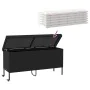 Caja almacenaje jardín ruedas ratán sintético negro 160x55x75cm by , Outdoor storage boxes - Ref: Foro24-4103831, Price: 142,...