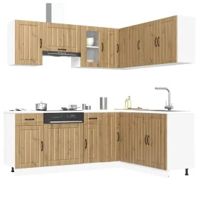 Mueble de cocina Lucca 11 piezas artesanal roble de , Armarios de cocina - Ref: Foro24-3314960, Precio: 707,73 €, Descuento: %