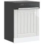 Panel lavavajillas Lucca madera contrachapada blanco brillante de , Armarios de cocina - Ref: Foro24-853899, Precio: 40,08 €,...
