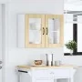 Armario pared cocina puerta de cristal Lucca roble sonoma by , Kitchen cabinets - Ref: Foro24-853850, Price: 84,58 €, Discoun...