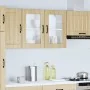 Armario pared cocina puerta de cristal Lucca roble sonoma by , Kitchen cabinets - Ref: Foro24-853850, Price: 84,58 €, Discoun...