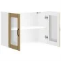 Armario pared cocina puerta de cristal Lucca roble sonoma by , Kitchen cabinets - Ref: Foro24-853850, Price: 84,58 €, Discoun...