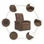 Sillón reclinable de tela marrón by , Armchairs - Ref: Foro24-4015620, Price: 188,41 €, Discount: %