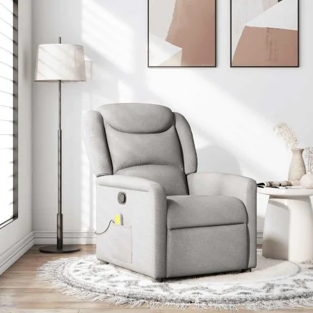 Sillón de masaje reclinable de tela gris nube by , Armchairs - Ref: Foro24-4015615, Price: 205,65 €, Discount: %