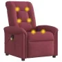 Sillón de masaje reclinable de tela color vino tinto by , Armchairs - Ref: Foro24-4015629, Price: 201,94 €, Discount: %
