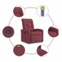 Sillón de masaje reclinable de tela color vino tinto by , Armchairs - Ref: Foro24-4015629, Price: 201,94 €, Discount: %