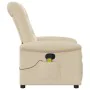 Sillón de masaje reclinable de tela crema de , Sillones - Ref: Foro24-4015634, Precio: 234,76 €, Descuento: %