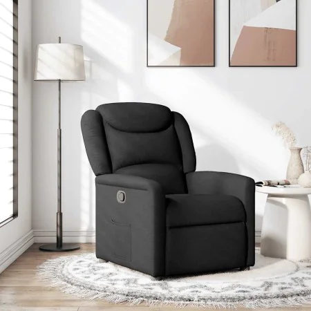 Sillón reclinable de tela negro by , Armchairs - Ref: Foro24-4015598, Price: 189,01 €, Discount: %