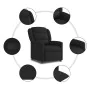 Sillón reclinable de tela negro by , Armchairs - Ref: Foro24-4015598, Price: 189,01 €, Discount: %