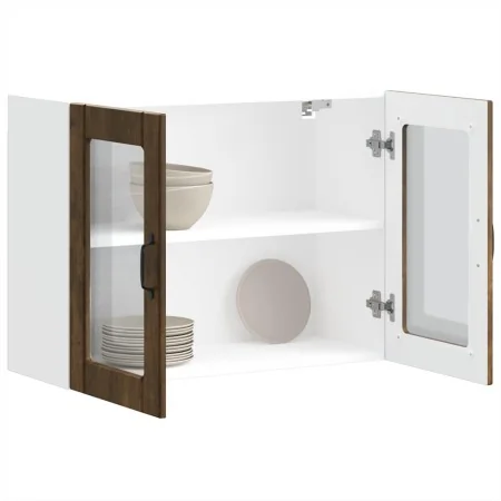 Armario pared cocina puerta de cristal Lucca roble ahumado von , Küchenschränke - Ref: Foro24-853852, Preis: 83,11 €, Rabatt: %