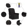 Sillón reclinable de masaje de tela negro by , Armchairs - Ref: Foro24-4015648, Price: 223,22 €, Discount: %