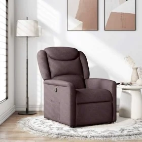 Sillón reclinable de tela marrón oscuro by , Armchairs - Ref: Foro24-4015601, Price: 188,98 €, Discount: %